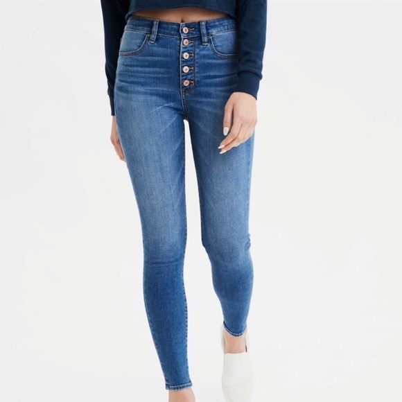 american eagle super hi rise jegging